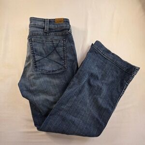 Ariat Trouser Ella Jeans Mid Rise Wide Leg Bluebell Wash 32S Blue Western Denim